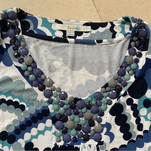 Boden Hand Bead Embelished Casual Tubic Dress US Size 8 - Picture 5 of 7